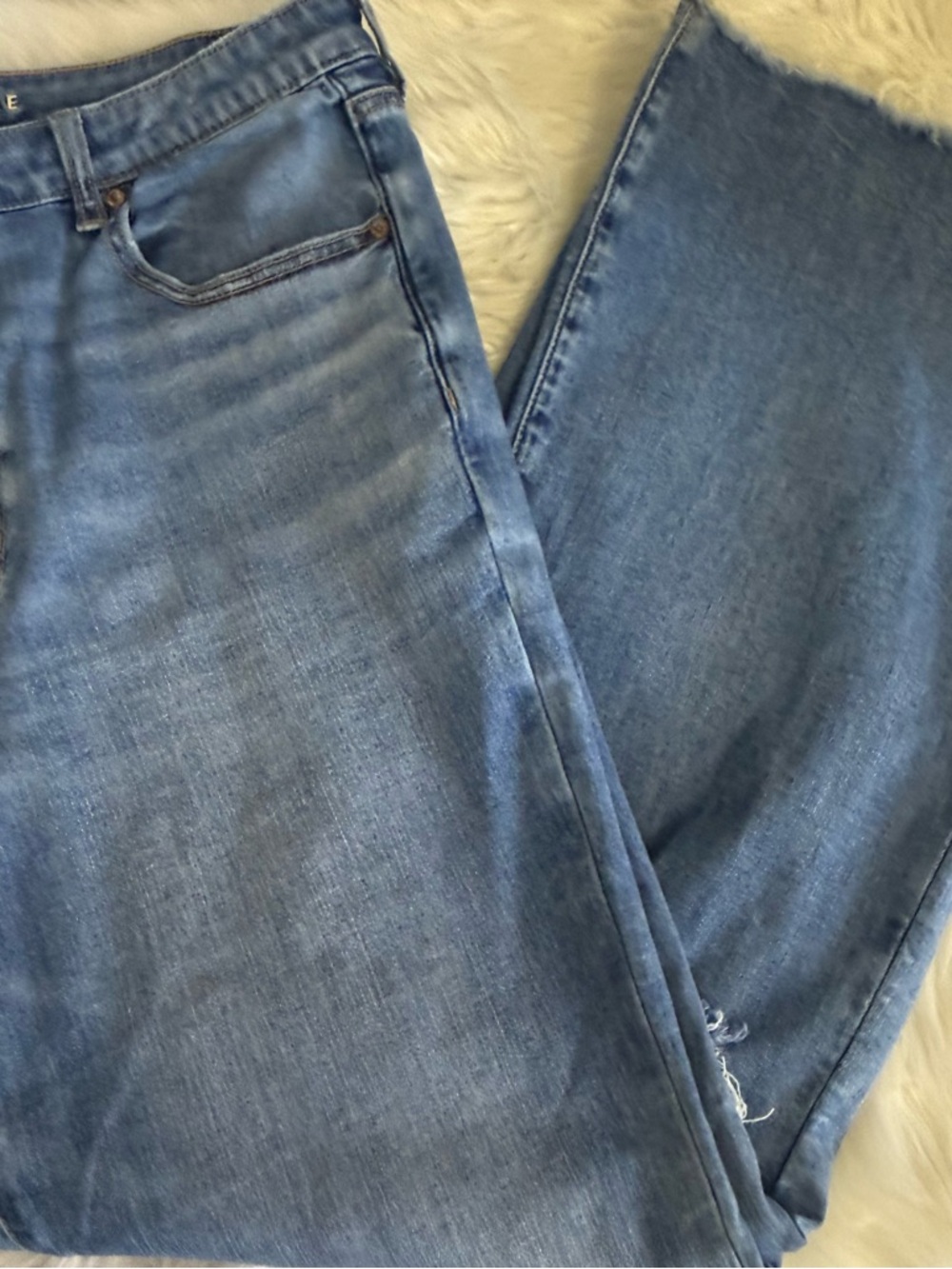 American Eagle Super High-Rise Flare Jeans Size 18 Distressed Next Level Stretch - Picture 7 of 9